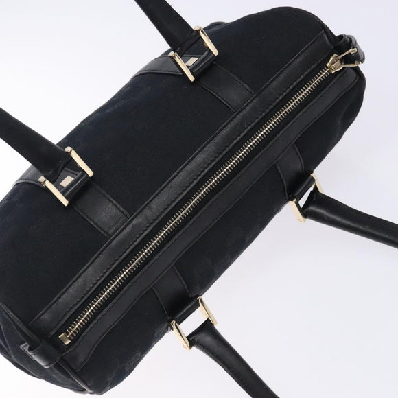 GUCCI GG Canvas Shoulder Bag Black Gold 000 0851 3754 Auth 132140