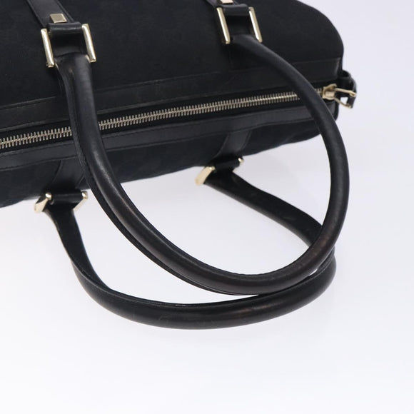 GUCCI GG Canvas Shoulder Bag Black Gold 000 0851 3754 Auth 132140