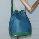 LOUIS VUITTON Epi Noe Shoulder Bag Bicolor Green Blue M44044 LV Auth 132146-20