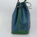 LOUIS VUITTON Epi Noe Shoulder Bag Bicolor Green Blue M44044 LV Auth 132146-3