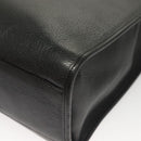 SAINT LAURENT Shoulder Bag Leather Black Gold Auth 132147-17