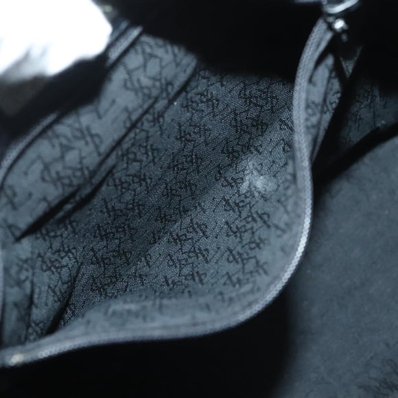 SAINT LAURENT Shoulder Bag Leather Black Gold Auth 132147