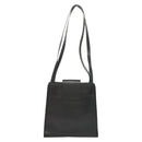 SAINT LAURENT Shoulder Bag Leather Black Gold Auth 132147-2