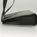 SAINT LAURENT Shoulder Bag Leather Black Gold Auth 132147-4