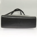 SAINT LAURENT Shoulder Bag Leather Black Gold Auth 132147-5