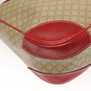 CELINE Macadam Canvas Shoulder Bag Beige Gold Auth 132148-16