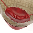 CELINE Macadam Canvas Shoulder Bag Beige Gold Auth 132148-17