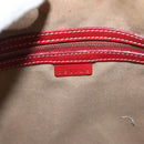 CELINE Macadam Canvas Shoulder Bag Beige Gold Auth 132148-18