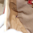 CELINE Macadam Canvas Shoulder Bag Beige Gold Auth 132148-11