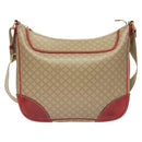 CELINE Macadam Canvas Shoulder Bag Beige Gold Auth 132148-13