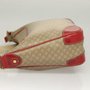 CELINE Macadam Canvas Shoulder Bag Beige Gold Auth 132148-4