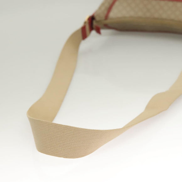 CELINE Macadam Canvas Shoulder Bag Beige Gold Auth 132148