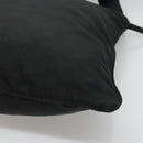 PRADA Shoulder Bag Nylon Black Silver Auth 132150-16