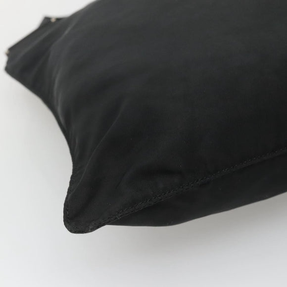 PRADA Shoulder Bag Nylon Black Silver Auth 132150