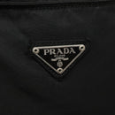 PRADA Shoulder Bag Nylon Black Silver Auth 132150-18