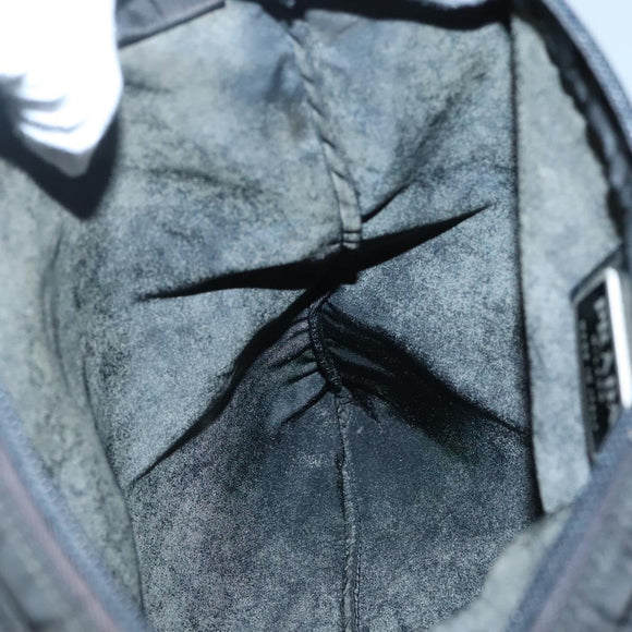 PRADA Shoulder Bag Nylon Black Silver Auth 132150