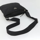 PRADA Shoulder Bag Nylon Black Silver Auth 132150-7