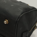 MCM Vicetos Logogram Hand Bag PVC Black Gold Auth 132159-14