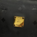MCM Vicetos Logogram Hand Bag PVC Black Gold Auth 132159-12