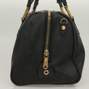 MCM Vicetos Logogram Hand Bag PVC Black Gold Auth 132159-4