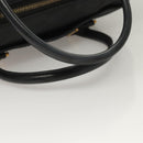 MCM Vicetos Logogram Hand Bag PVC Black Gold Auth 132159-7