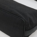 BVLGARI Logo Mania Shoulder Bag Canvas Black Silver Auth 132165-16