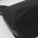 BVLGARI Logo Mania Shoulder Bag Canvas Black Silver Auth 132165-17