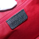 BVLGARI Logo Mania Shoulder Bag Canvas Black Silver Auth 132165-18