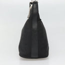 BVLGARI Logo Mania Shoulder Bag Canvas Black Silver Auth 132165-4