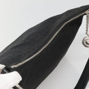 BVLGARI Logo Mania Shoulder Bag Canvas Black Silver Auth 132165-6