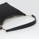 BVLGARI Logo Mania Shoulder Bag Canvas Black Silver Auth 132165-7