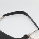 BVLGARI Logo Mania Shoulder Bag Canvas Black Silver Auth 132165-14