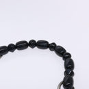 Christian Dior Maris Pearl Shoulder Bag Nylon Navy Silver Auth 132171-8