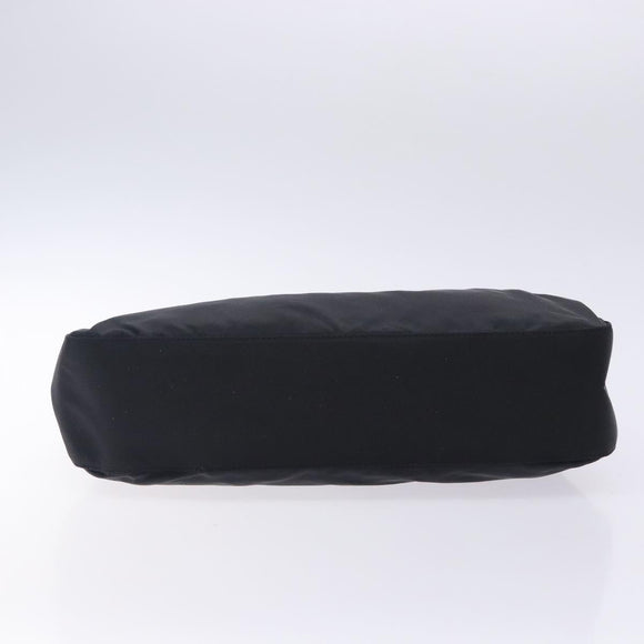 Christian Dior Maris Pearl Shoulder Bag Nylon Navy Silver Auth 132171