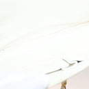 CHANEL Matelasse Chain Shoulder Bag Lamb Skin White Gold CC Auth 132172-18
