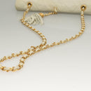 CHANEL Matelasse Chain Shoulder Bag Lamb Skin White Gold CC Auth 132172-7