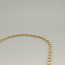 CHANEL Matelasse Chain Shoulder Bag Lamb Skin White Gold CC Auth 132172-8