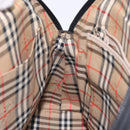 Burberrys Hand Bag Leather Black Gold Auth 132174-18