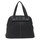 Burberrys Hand Bag Leather Black Gold Auth 132174-3