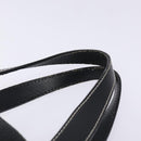 Burberrys Hand Bag Leather Black Gold Auth 132174-8