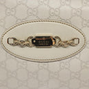 GUCCI GG Canvas Guccissima Horsebit Tote Bag White Gold 145993 Auth 132199-14