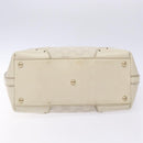 GUCCI GG Canvas Guccissima Horsebit Tote Bag White Gold 145993 Auth 132199-9