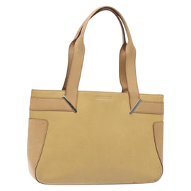GUCCI Tote Bag Leather Beige Silver 002 1135 Auth 132207