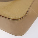 GUCCI Tote Bag Leather Beige Silver 002 1135 Auth 132207-12