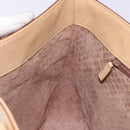 GUCCI Tote Bag Leather Beige Silver 002 1135 Auth 132207-18