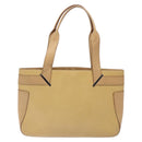 GUCCI Tote Bag Leather Beige Silver 002 1135 Auth 132207-3