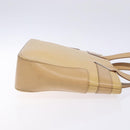 GUCCI Tote Bag Leather Beige Silver 002 1135 Auth 132207-4