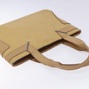 GUCCI Tote Bag Leather Beige Silver 002 1135 Auth 132207-6