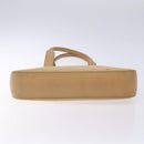 GUCCI Tote Bag Leather Beige Silver 002 1135 Auth 132207-9