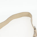 PRADA Hand Bag Leather 2way Beige Silver Auth 132222-14